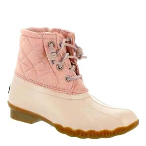 Girl's Sperry Blush Pink Saltwater Quilted Duck Boot